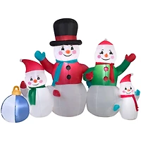5ft. Airblown® Inflatable Christmas Snowman Family Scene