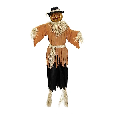 6ft. Animated Jack-O'-Lantern Scarecrow Halloween Decoration