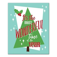 Midcentury Modern Most Wonderful Time of the Year Canvas Wall Art