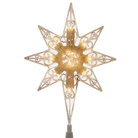 11" Bethlehem Star Tree Topper With Warm White LED Bulbs