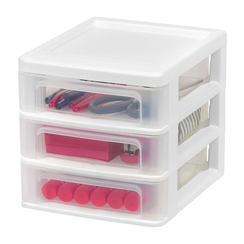 Iris® Compact Desktop 3-Drawer System, 4ct.