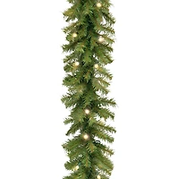 9' x 10" Pre-lit Norwood Fir Artificial Christmas Garland with 50 Battery Operated Dual LED Lights