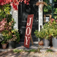 Glitzhome® 42" Joy Christmas Wooden Porch Sign