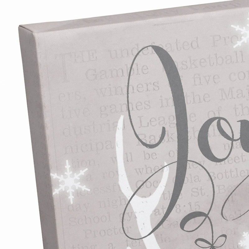 Joyeaux Noel Reindeer Canvas Wall Art