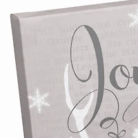 Joyeaux Noel Reindeer Canvas Wall Art