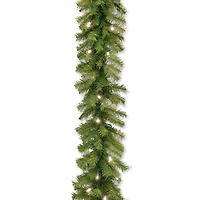 9' x 10" Pre-lit Norwood Fir Artificial Christmas Garland with 50 Concave Soft White LED Lights