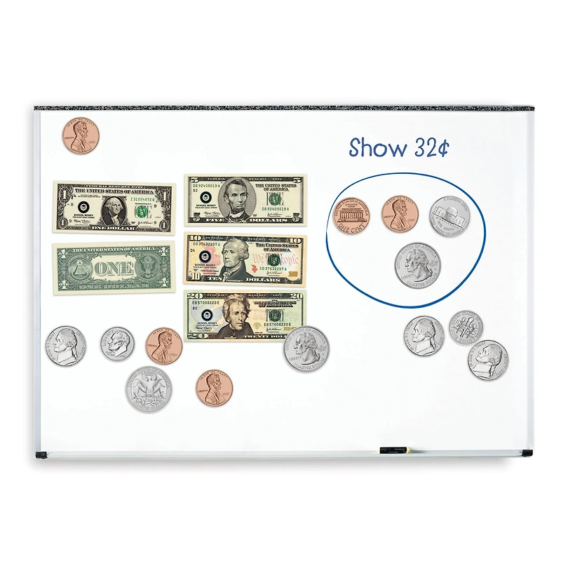 Learning Resources® Double-Sided Magnetic Money Set