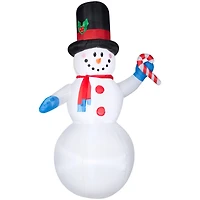 7ft. Airblown® Inflatable Christmas Snowman with Scarf and Candy Cane