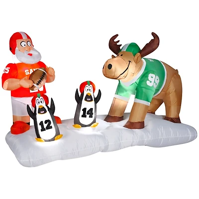 4ft. Airblown® Inflatable Christmas Football Scene