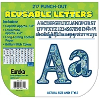 Blue Harmony Circle Punch Out Reusable Letters