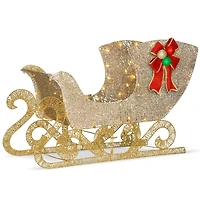 3ft. Crystal Splendor Sleigh with 70 White LED Lights