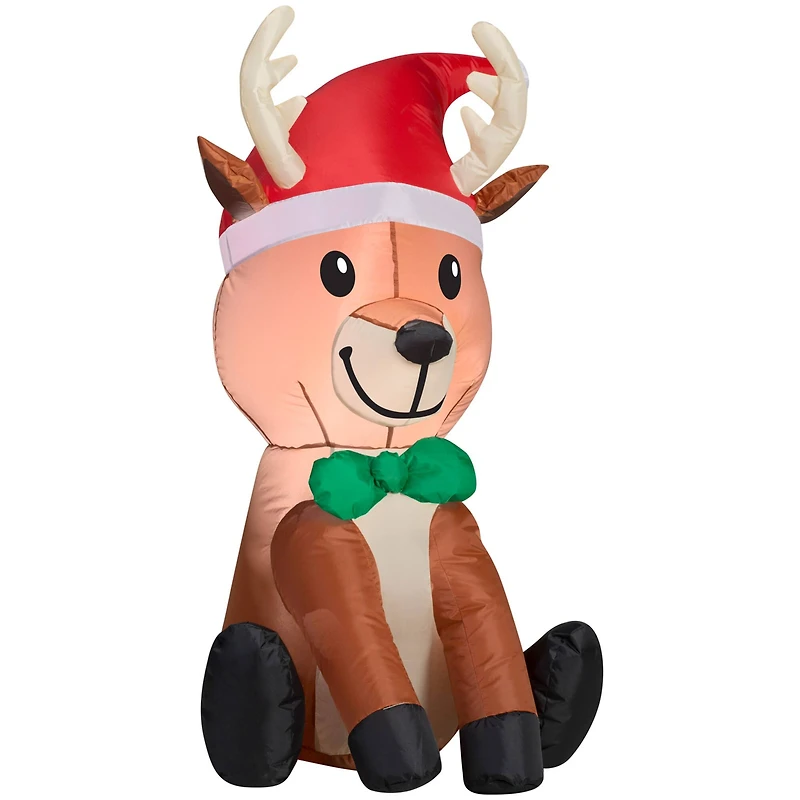 3.5ft. Airblown® Inflatable Christmas Reindeer with Hat