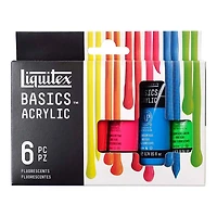 12 Packs: 6 ct. (72 total) Liquitex® Basics™ Fluorescents Acrylic Paint Set