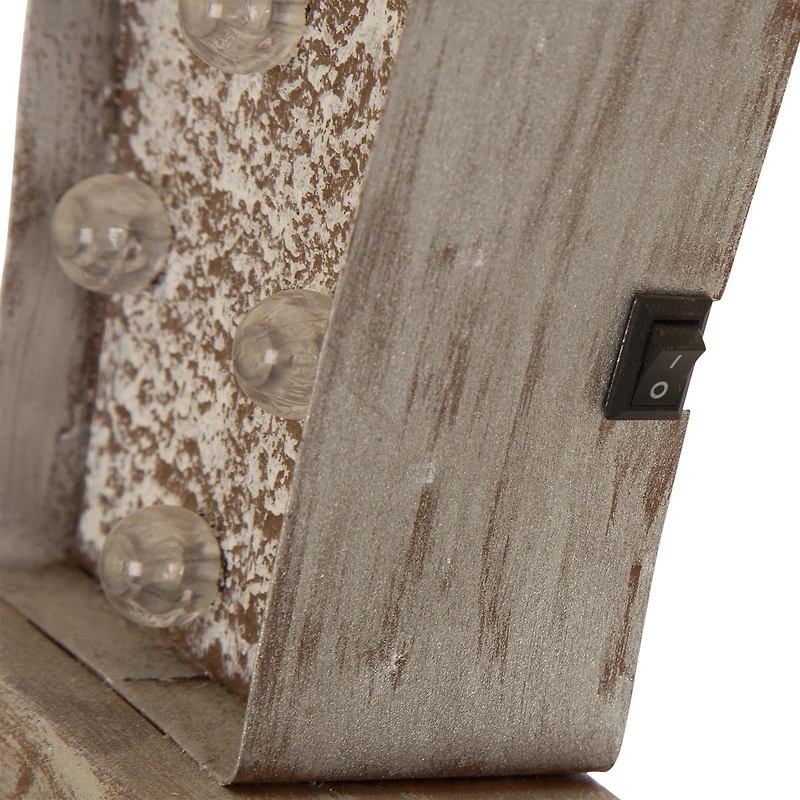 Glitzhome® Christmas Marquee LED Gift Box Stocking Holder