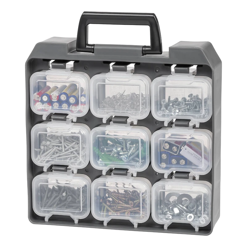 Iris® Gray 9-Compartment Utility Case