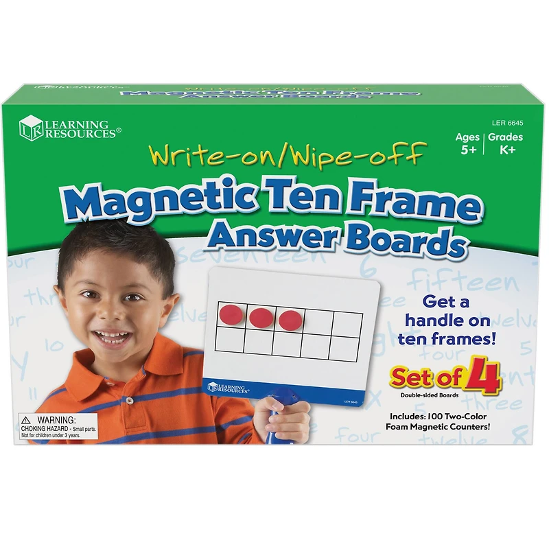 Learning Resources® Magnetic Ten-Frame Answer Boards Set