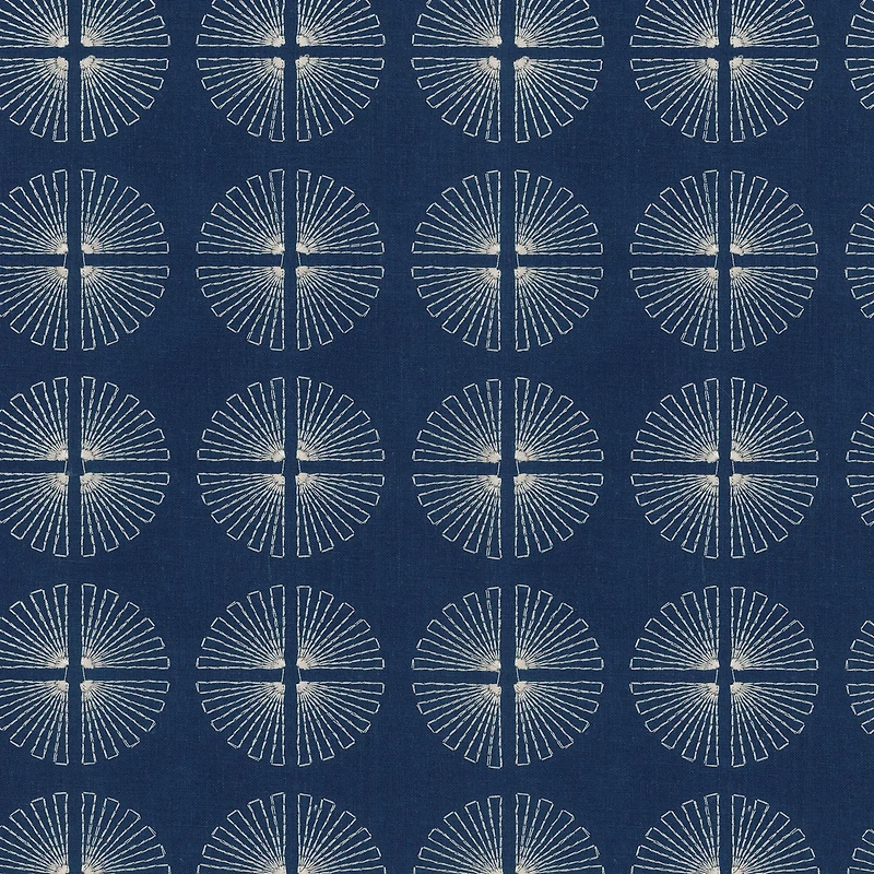 Studio NYC Array Embroidered Lapis Home Décor Fabric