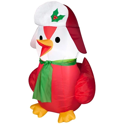 3.5ft. Airblown® Inflatable Christmas Red Bird Wearing Hat & Scarf