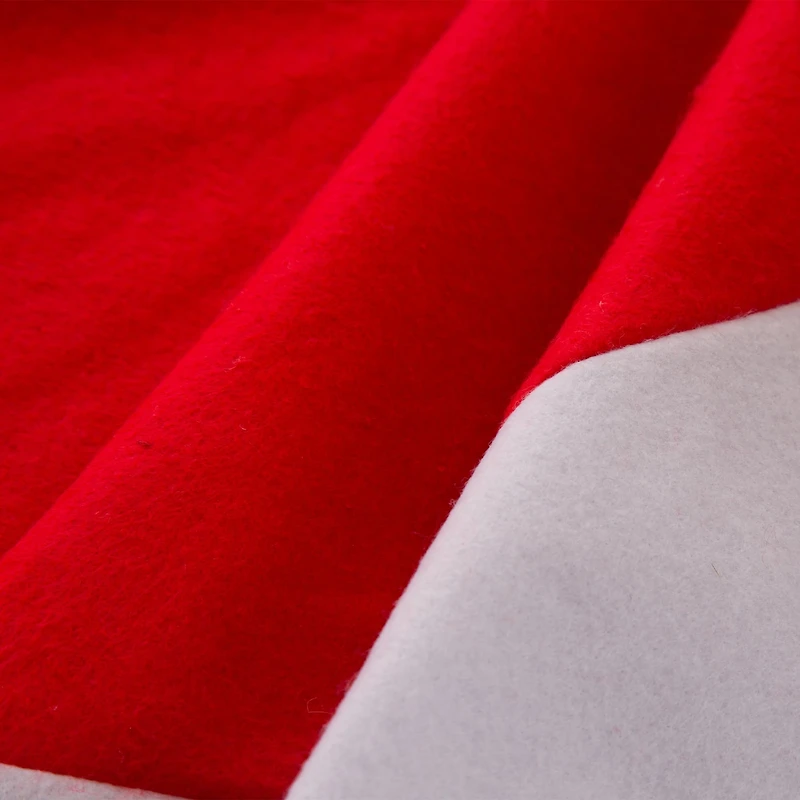 Glitzhome® 42" Red & White Christmas Felt Tree Skirt
