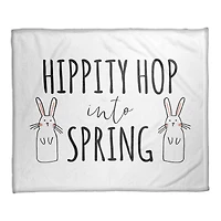 Hippity Hop Into Spring Throw Blanket