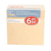 6 Packs: 6 ct. (36 total) 8" x 8" Cradled Wood Painting Panels by Artist's Loft™
