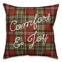 Comfort & Joy, Merry & Bright Throw Pillow