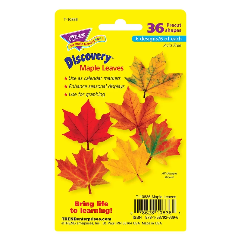 Trend Enterprises® Maple Leaves Mini Accents Variety Pack, 6 Pack