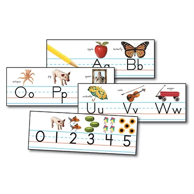 Traditional Manuscript Alphabet with Photographs Bulletin Board Set