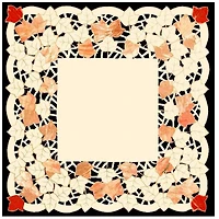 Autumn Elegance Embroidered Leaf Table Topper
