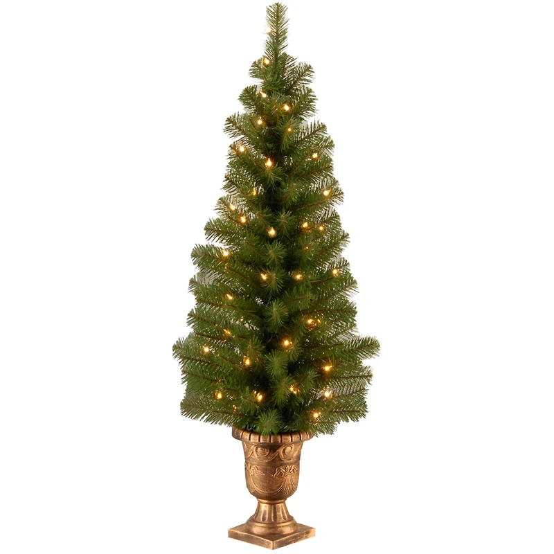4ft. Pre-Lit Montclair Spruce Entrance Artificial Christmas Tree with Clear Lights