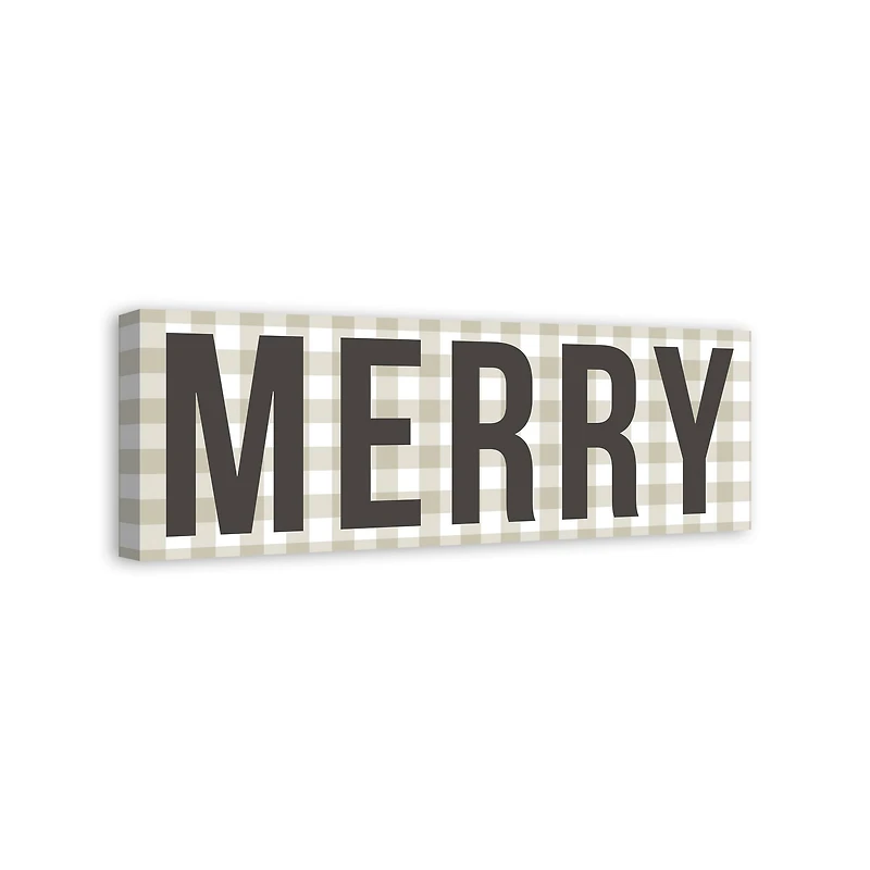 Plaid Merry Canvas Wall Art