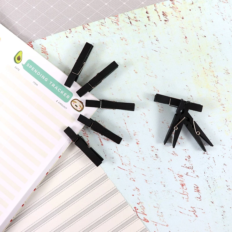 Black Medium Clothespins By Recollections™