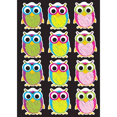 Ashley Productions Die-Cut Magnets, Scribble Owls, 6 Pack