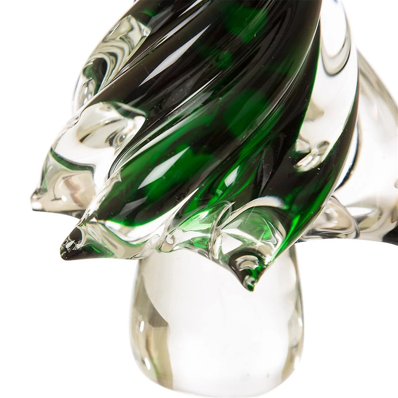 Glitzhome® 8" Table Décor Glass Christmas Tree