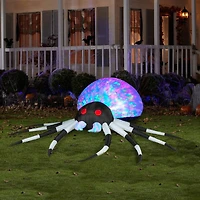 2.5ft. Airblown® Inflatable Halloween Projection Kaleidoscope Black & White Spider 