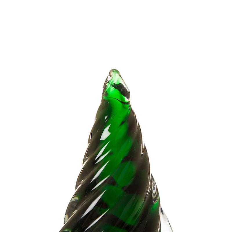 Glitzhome® 8" Table Décor Glass Christmas Tree