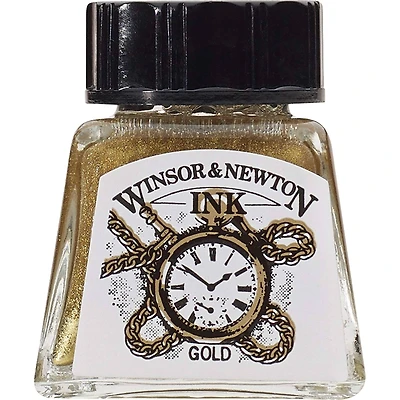 Winsor & Newton® Gold Drawing Ink, 30mL