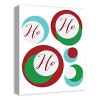 Midcentury Modern Ho Ho Ho Canvas Wall Art