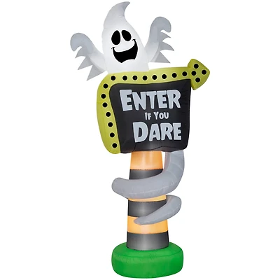8ft. Airblown® Inflatable Halloween Ghost Enter If You Dare Sign