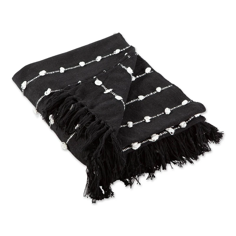 DII® Black Woven Loop Throw