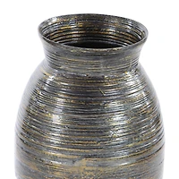 Brown Bamboo Traditional Vase, 20" x 10" x 10"
