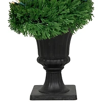 5.5ft. Pre-Lit Artificial Cedar Spiral Topiary Tree in Urn Style Pot, Clear Lights