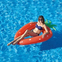 66" Jumbo Strawberry Mesh Lounger Pool Float