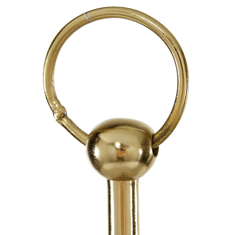 Gold Stoneware & Aluminum 3 Tier Tray Stand