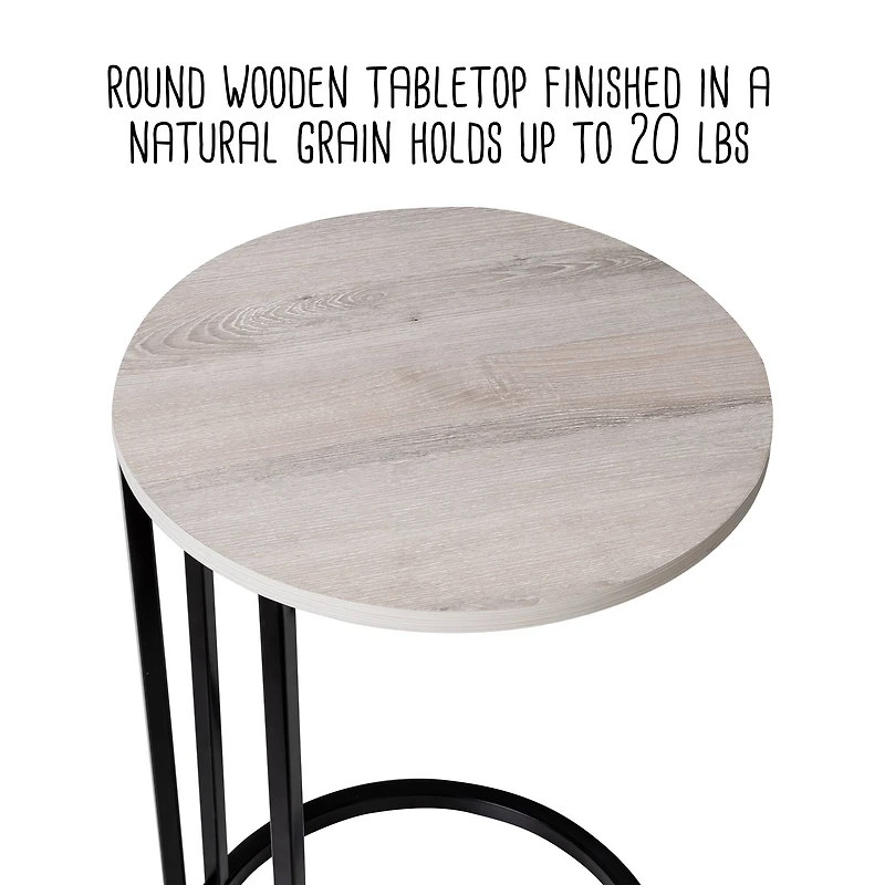 6 Pack: Honey Can Do 16" Natural Round C End Table