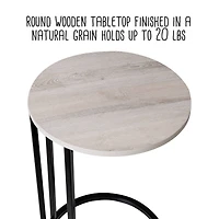 6 Pack: Honey Can Do 16" Natural Round C End Table