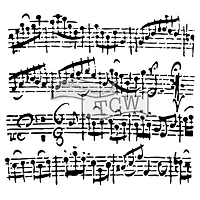The Crafter's Workshop Sheet Music Stencil, 6" x 6"