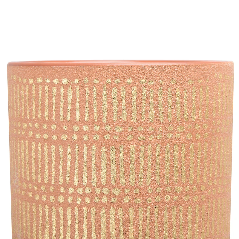 Hello Honey® Coral Stoneware Pots with Gold Pattern Set