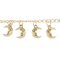 Gold Metal Moon Charms, 16mm by Bead Landing™