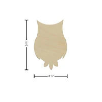 Essentials by Leisure Arts 24 Pack 2.38" x 3.75" Owl Flat Wood Shape